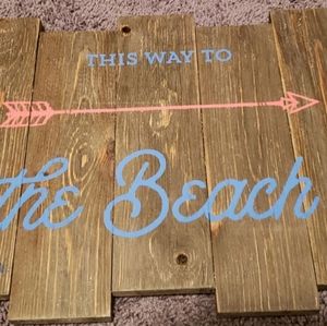 Beach decor sign